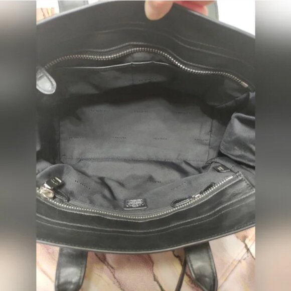 Coach Swagger Carryall In Pebble Leather Black with Silver Style No.34408 - Picture 10 of 15